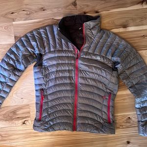 Grey North Face Summit Series light down jacket